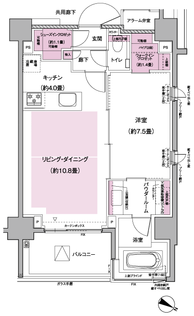 Floor: 1LD ・ K + WIC + SIC, the occupied area: 56.66 sq m, price: 74 million yen, currently on sale