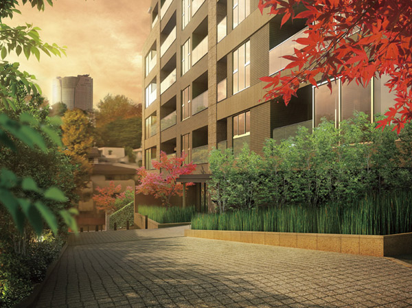 Features of the building.  [The diameter of the appearance and the four seasons] Solemnly send-off, Greet slowly. Repeated storage and when dense, This landscape will further deepen the flavor. (Appearance and diameter Rendering of four seasons)