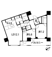 Floor: 2LDK + Storage + WIC, the area occupied: 72.6 sq m, Price: 94,900,000 yen, now on sale