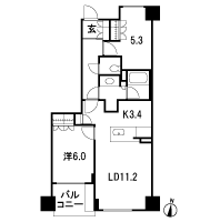 Floor: 1LDK + DEN (N), the occupied area: 59.62 sq m, Price: 68,800,000 yen, now on sale