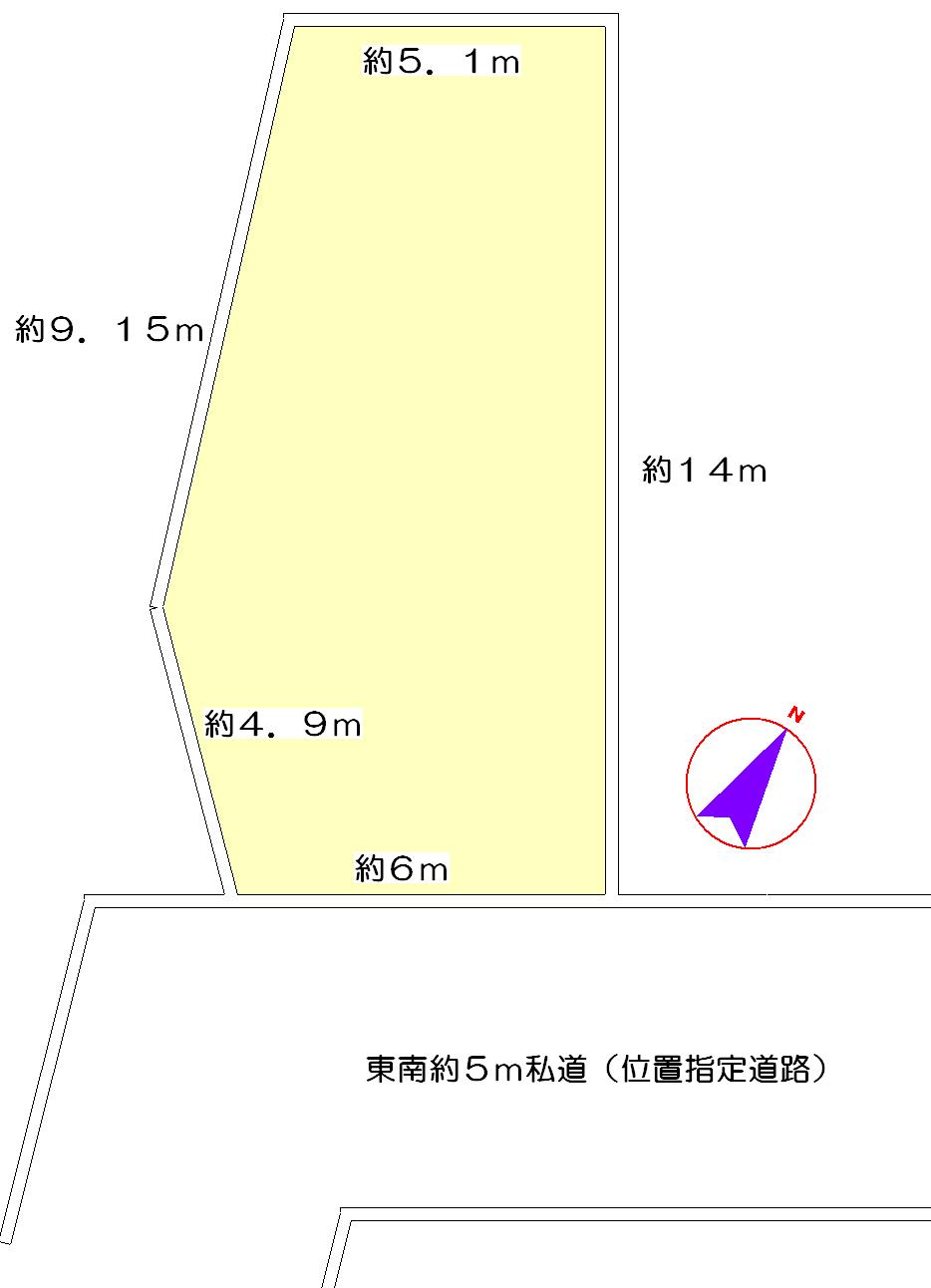 Compartment figure. Land price 100 million 9.8 million yen, Land area 83.89 sq m
