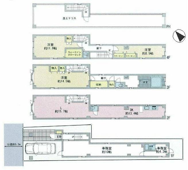 Floor plan. 138 million yen, 5LDK, Land area 80.5 sq m , Building area 194.31 sq m