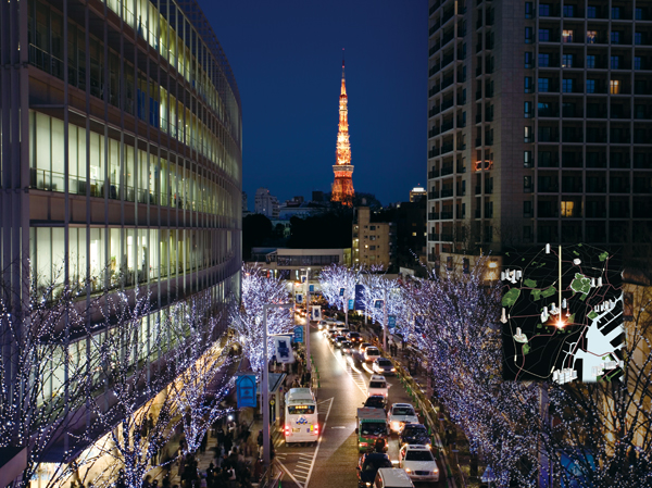 Surrounding environment. Zelkova street (about 900m ・ Overlooking the 12 minutes) Tokyo Tower district walk.