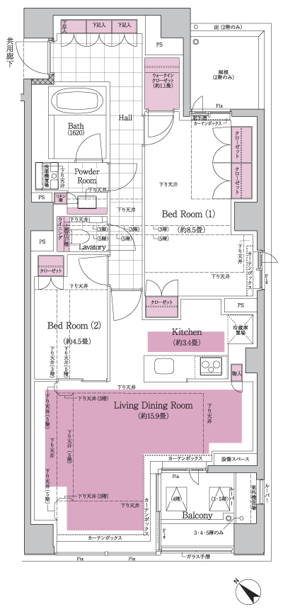 Floor: 2LDK, occupied area: 82.82 sq m, Price: 94,800,000 yen, now on sale