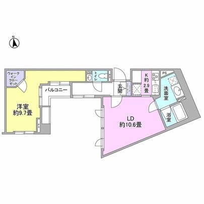 Floor plan. Since it is a type of LD and Western are separated, It sticks sharp day-to-day life