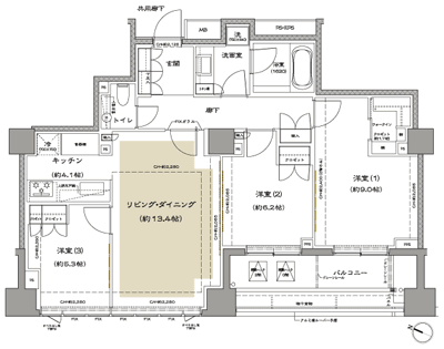 Floor: 3LDK + WIC, the occupied area: 89.39 sq m, Price: TBD