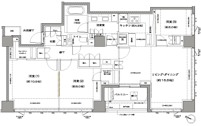 Floor: 3LDK + 2WIC, occupied area: 106.06 sq m, Price: 191 million yen, currently on sale