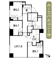 Floor: 3LDK, occupied area: 76.24 sq m, Price: 112 million yen, currently on sale