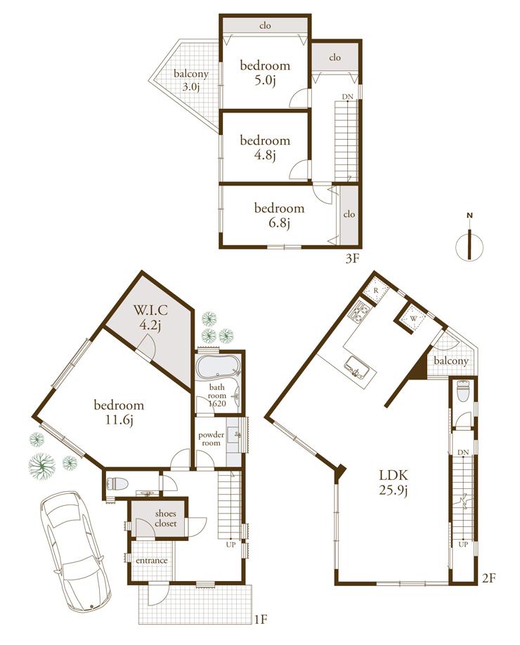 Floor plan. (A Building), Price 168 million yen, 4LDK, Land area 98.48 sq m , Building area 143.36 sq m