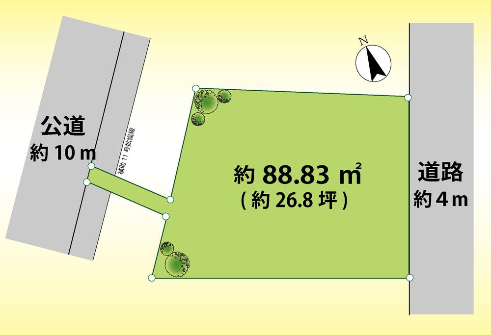 Compartment figure. Land price 81,800,000 yen, Land area 88.83 sq m