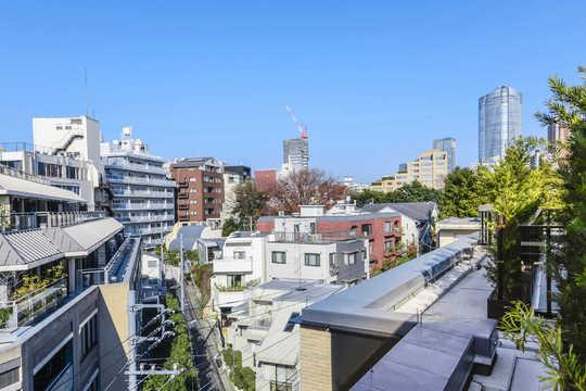 View photos from the dwelling unit. View from the local roof balcony (Roppongi)
