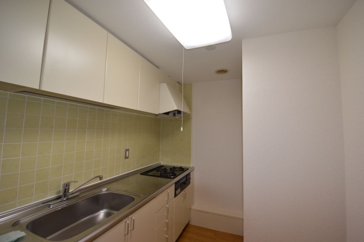 Kitchen. 3-burner stove has been installed