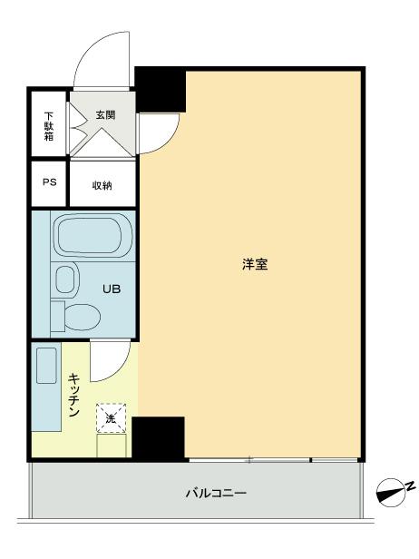 Floor plan. Price 9.8 million yen, Occupied area 23.47 sq m , Balcony area 4.24 sq m of Mato