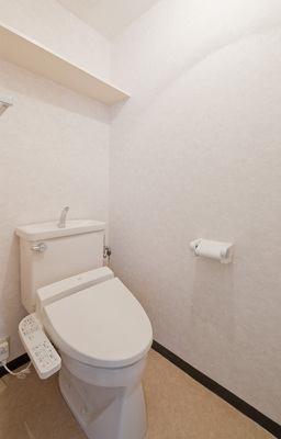 Toilet. It utilizes a photograph of the same building, It might differ from the actual.