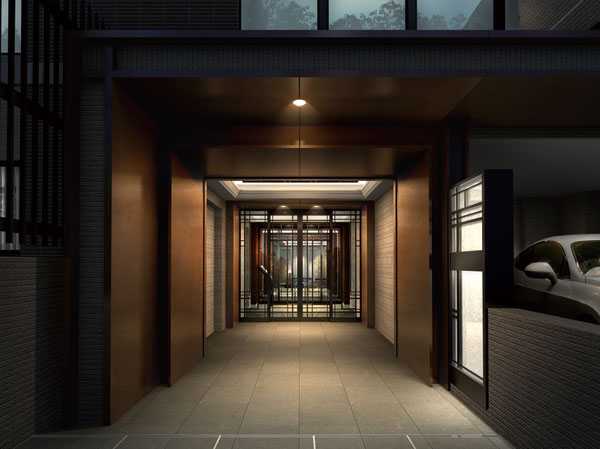 Shared facilities.  [entrance] Rob the eyes of people who visit the, Imposing entrance gate combines the noble and calm feeling. To form an appearance to hunch the time of well-being, I drifted a private residence in the appropriate solemnity of Azabu. (Entrance Rendering CG)