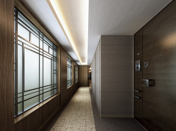 Other. The inner corridor Rendering CG. By the indoor shared hallway of laying carpet tiles to each residence, It has extended security and safety. It will be a comfortable approach