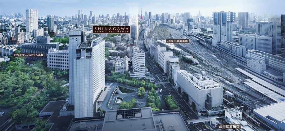 Exterior CG (Shinagawa Prince Hotel (2,013.7 shooting ・ From about 600m) from local, Part to those obtained by photographing the local direction slightly different from the actual one that was subjected to a CG processing)