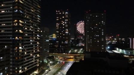 View photos from the dwelling unit. Night view from the balcony