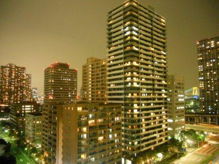 View photos from the dwelling unit. Night view from the balcony