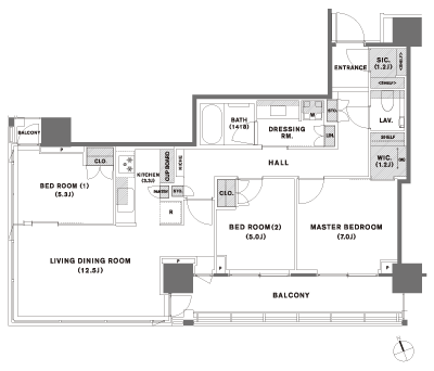 Floor: 3LD ・ K + WIC + SIC, the occupied area: 82.51 sq m, Price: TBD