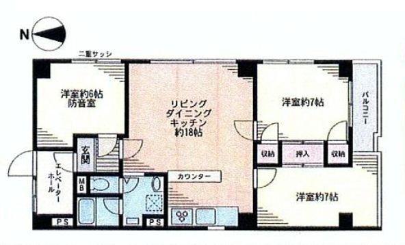 Floor plan. 3LDK, Price 43,800,000 yen, Footprint 78.1 sq m , Balcony area 3.78 sq m