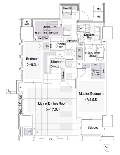 Floor: 2LDK + WiC + Sto, the occupied area: 93.98 sq m, Price: TBD