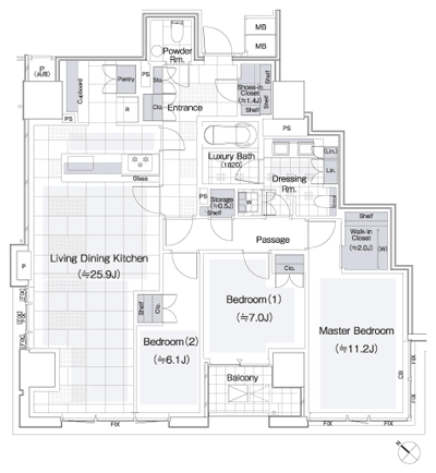 Floor: 3LDK + WiC + SiC + Sto, the occupied area: 123.02 sq m, Price: TBD