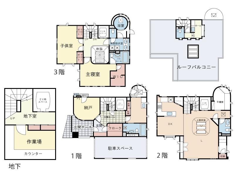 Floor plan. 300 million 29.8 million yen, 4LDK + S (storeroom), Land area 135.39 sq m , Floor plan of the building area 220.57 sq m Good. Breadth, Which equipment is very exceptional.