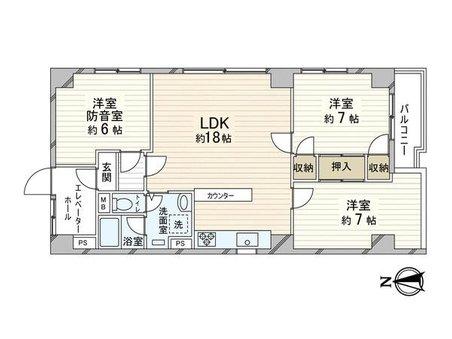 Floor plan. 3LDK, Price 44,800,000 yen, Footprint 78.1 sq m , Balcony area 3.78 sq m one floor per household Southeast corner dwelling unit Storage have in each room