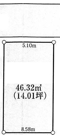Compartment figure. Land price 40,800,000 yen, Land area 46.32 sq m