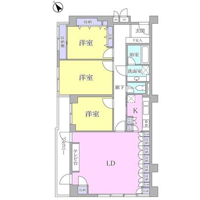 Floor plan. 3 floor northwest ・ Sunshine per southwest corner room ・ Ventilation is good. It took a lot of storage