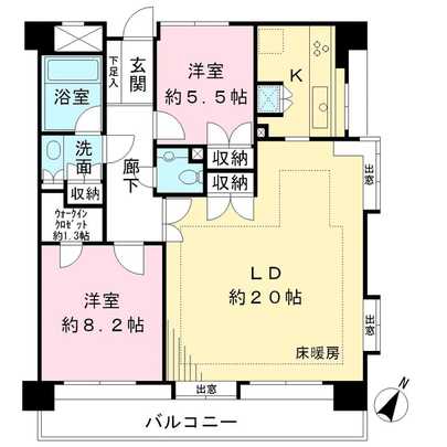 Floor plan. Roppongi, Minato-ku, Tokyo 7-chome