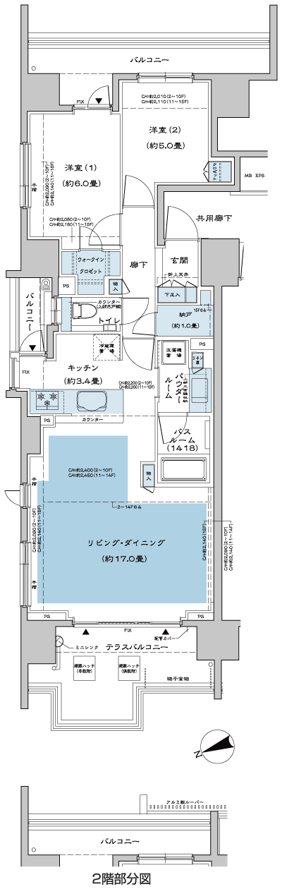 Floor: 2LD ・ K + N (storeroom) + WIC (walk-in closet), the area occupied: 70.1 sq m, Price: TBD