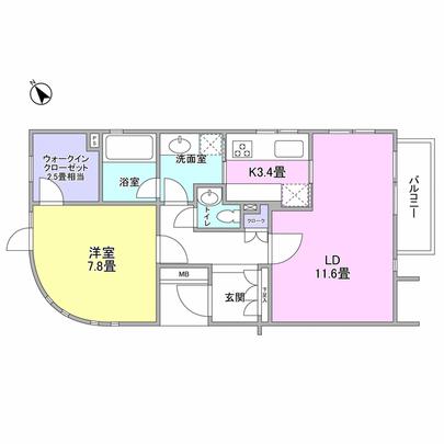 Floor plan. 1LDK type