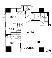 Floor: 2LDK, occupied area: 58.57 sq m, Price: 48,900,000 yen, now on sale
