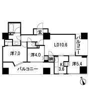 Floor: 3LDK, the area occupied: 69.2 sq m, Price: TBD