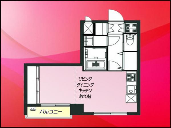 Floor plan. 1DK, Price 26,800,000 yen, Occupied area 30.53 sq m , Balcony area 2.17 sq m