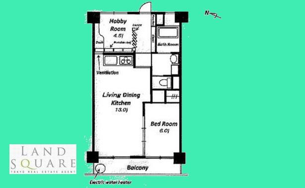 Floor plan. 2LDK, Price 34,800,000 yen, Occupied area 52.25 sq m , Balcony area 7.24 sq m