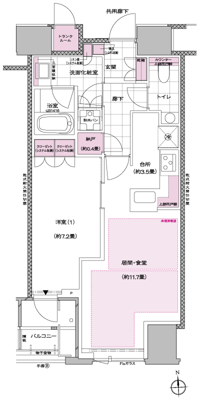 Floor: 1LDK + N, the occupied area: 56.08 sq m, Price: TBD