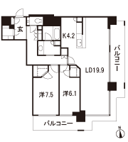 Floor: 2LDK, occupied area: 90.02 sq m, Price: 77,780,000 yen, now on sale