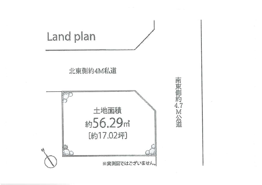 Compartment figure. Land price 69,800,000 yen, Land area 56.29 sq m