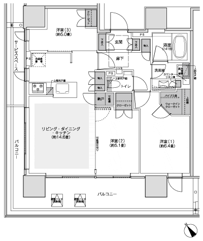 Floor: 3LDK + N + WIC, the occupied area: 70.55 sq m, Price: 100 million 5,027,600 yen, now on sale