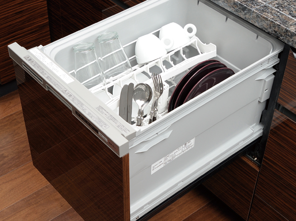Kitchen.  [Built-in dishwasher dryer] Done automatically from washing to dry, Reduce the burden of cleaning up. Water-saving and cleaning power that can not be imitated in the hand-wash ・ It also realizes energy saving. (Same specifications)