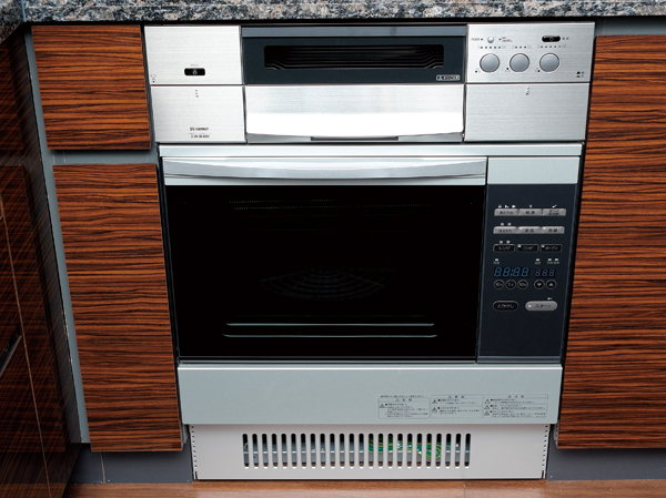 Kitchen.  [Built-in electronic Konbekku (25th floor ~ 30th floor)] Mounted on one of the functions of the microwave and gas oven. Oven will shorten the cooking time baked unevenness without a high firepower. (Same specifications)