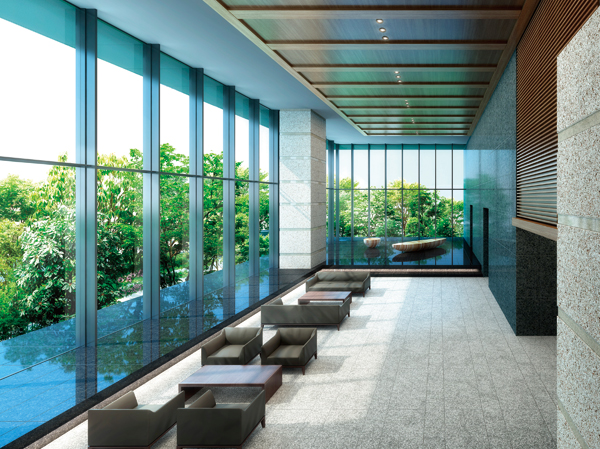 Shared facilities.  [Grand Hall] Ceiling height, Up to about 7.2 meters. Entrance Hall of the two-tier atrium moisture of openness and Du greet. (Rendering)