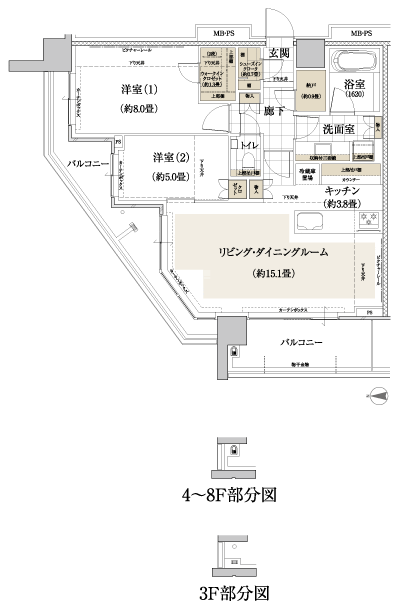 Floor: 2LDK + WIC + SIC + N, the occupied area: 73.72 sq m, Price: TBD