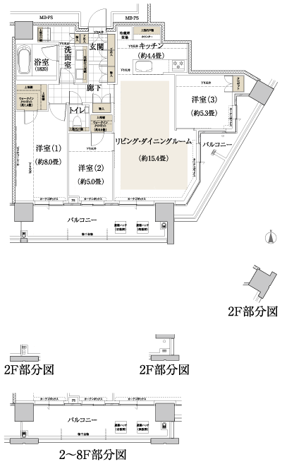 Floor: 3LDK + 2WIC, occupied area: 86.62 sq m, Price: TBD