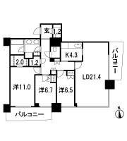 Floor: 3LDK + WIC + SIC + STO, the occupied area: 115.94 sq m, Price: 188 million yen, currently on sale