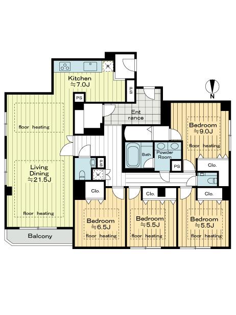 Floor plan. 4LDK, Price 94,800,000 yen, Footprint 133.88 sq m , Balcony area 4.2 sq m