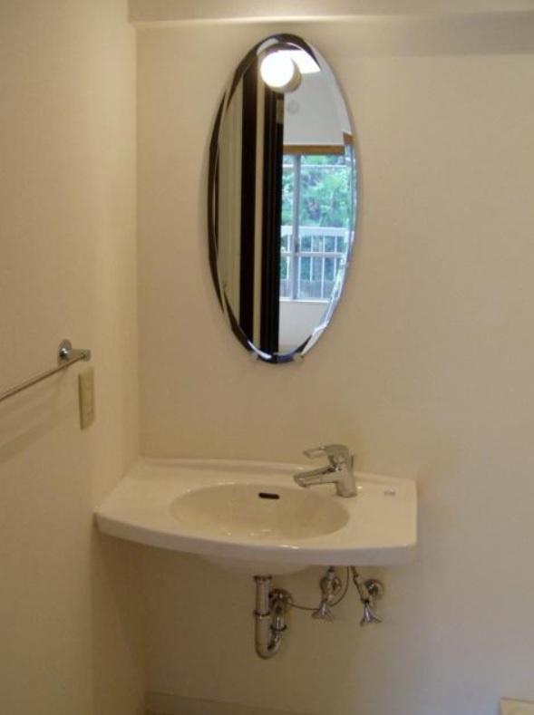 Wash basin, toilet. Stylish basin was placed!